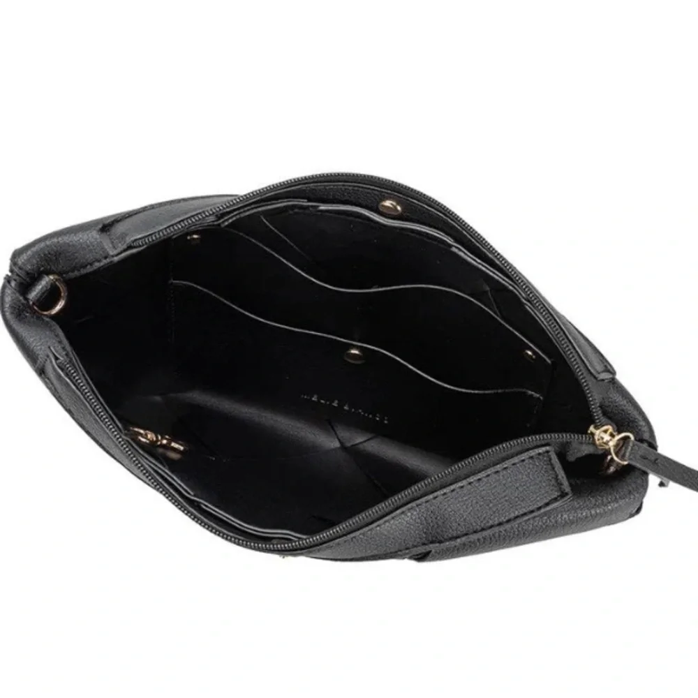 Melie Bianco - Connie Black Recycled Vegan Crossbody Bag